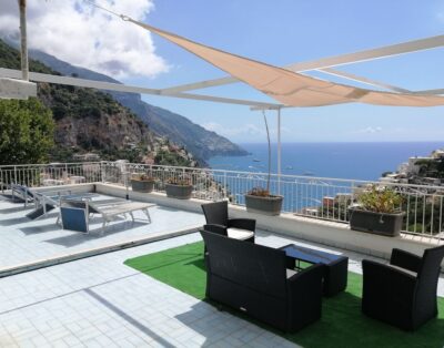 Lovely Villa in Positano spectacular view, terrace, garden, solarium